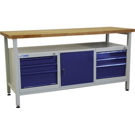 ADB Werkbank Werktisch Werkstatt Arbeitstisch Werkzeugtisch 1700x600x840 mm (1/4)