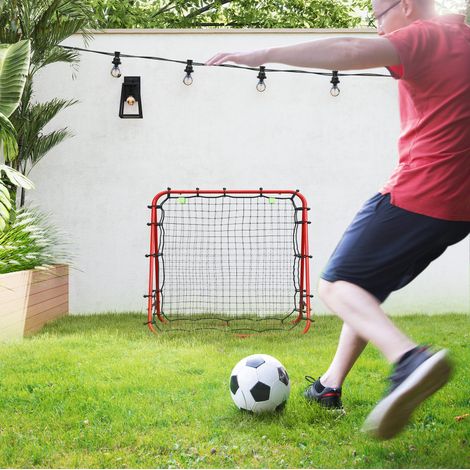 Filet di rimbalzo calcio regolabile 100 x 95 x 90 cm, pieghevole, in acciaio e PE, rosso DESVIAE (1/5)