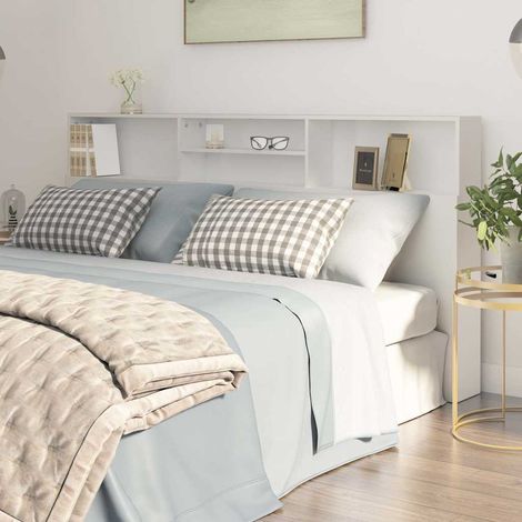 vidaXL Mueble cabecero blanco 200x19x103,5 cm (1/5)