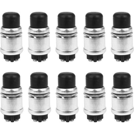 Convient pour 10 boutons momentanés étanches et résistants pour klaxon et démarreur de moteur de voiture et de bateau (1/5)
