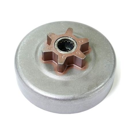 Pignon de chaine tronconneuse etoile 38 lp compatible husqvarna jonsered mc culloch partner poulan 6 dents diametre 64mm 7173921 (1/4)