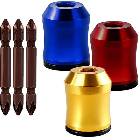 Schraubendreherbits mit Magnetring + 3 Schraubendreherbits - Schraubendreherbits mit Magnetring + 3 Schraubendreherbits (1/5)