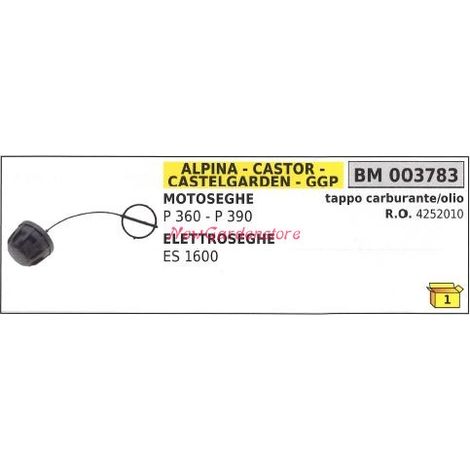 Tapón del depósito de aceite Motosierra ALPINA P360 390 003783