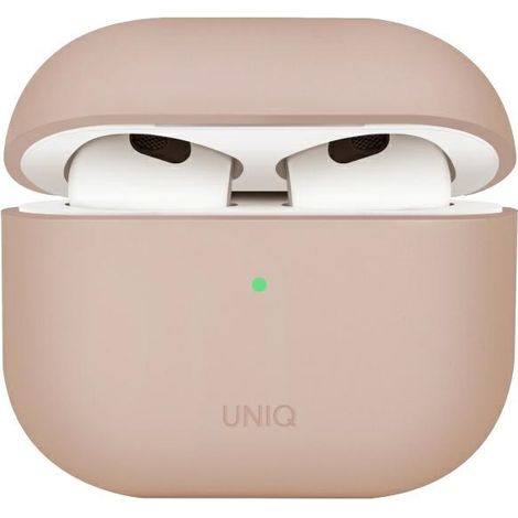 Custodia in silicone UNIQ Lino per AirPods 4, rosa/rosa cipria (1/5)