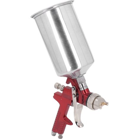Druckluft-Spritzpistole, feine Zerstäubung, leichtes Aluminium, einstellbare Modi, einstellbarer Druck, 600 ml Farbe. (1/5)