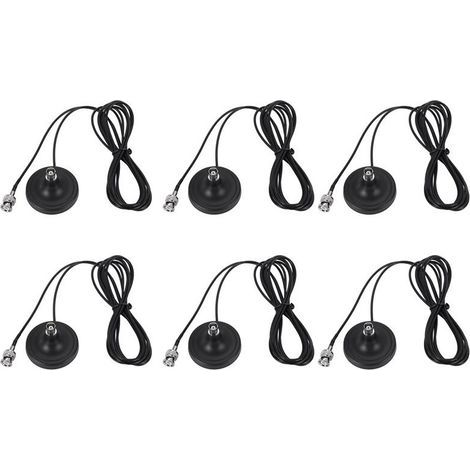 Convient pour 6 supports d'antenne sans fil/supports de microphone, avec aimants, câble RG174 de 3 mètres de long, antenne BNC mâle. (1/5)