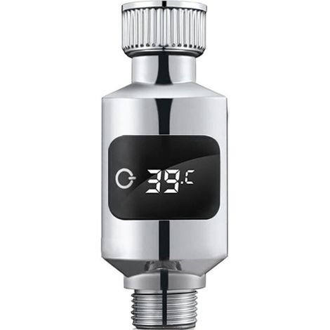 Thermomètre à eau de douche avec capteur sensible et affichage LED numérique, capteur de température du robinet d'eau sensible pour salle de bain (1/4)