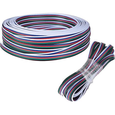 Cable de 5 metros para cinta de 12V RGBW de 0.75mm² de grosor