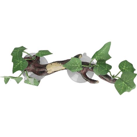 Branche d'angle pour reptiles, simulation naturelle, plante grimpante pour terrarium, idéale pour lutter contre l'ennui et décorer les aquariums. (1/3)