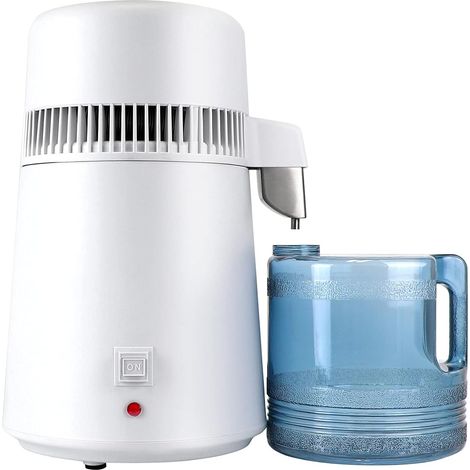 Distillateur d’Eau Professionnel, 750W Purificateur d'eau avec Bouteille Collecte pour Maisons, Bureaux, Laboratoires, Hôpitaux, Cliniques Dentaires (1/5)