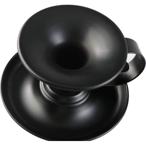 Retro black iron conical candle holders – Set of 2 candle holders for home decor, Halloween and Christmas