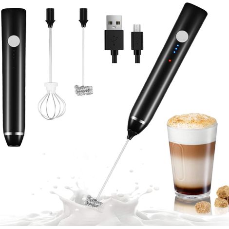 Mousseur à lait électrique USB, mini fouet à café portable – (1/5)