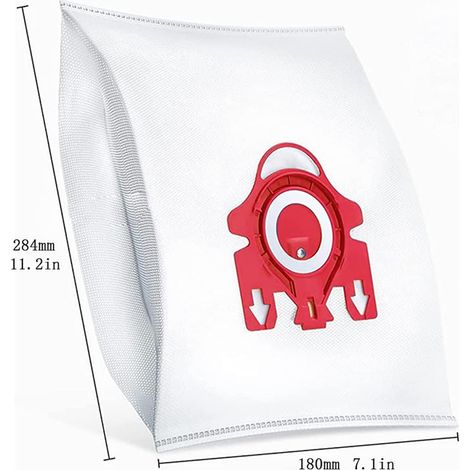 Sacs Aspirateur 3D Efficiency Pack de 5 Compatibles avec Miele FJM et GN C2 C3 Rouge (1/5)