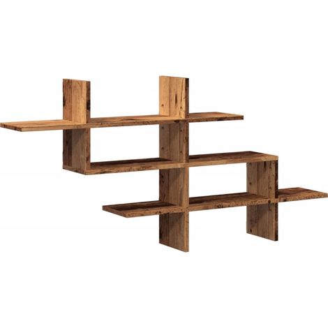 Wall Shelf Old Wood 124.5x18x60.5 cm Engineered Wood vidaXL (1/5)