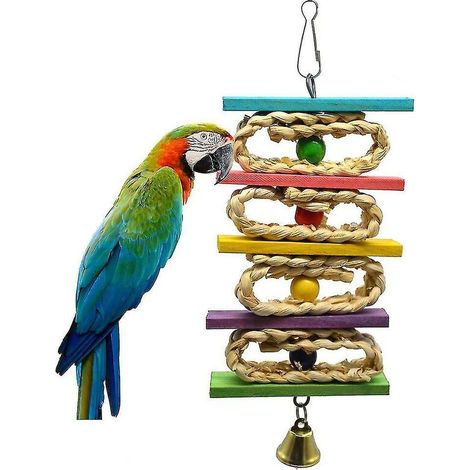 FLITI Kauspielzeug für Papageien, Vogelbeißspielzeug, Schaukel, Maisball (1/4)