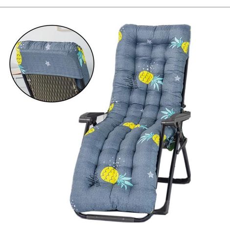 Coussin de Transat Bain de Soleil Coussin de Chaise Longue Pliante Anti-dérapant Transat Lounge Epais,531708cm,Ananas (1/4)