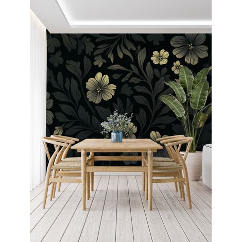 Papier peint fond noir - 150 x 250 cm (1/2)