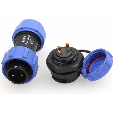 SP17 Connecteur 2 broches étanche IP68 mâle femelle prise circulaire 6-10mm Câble industriel solaire connecteur électrique (1/5)