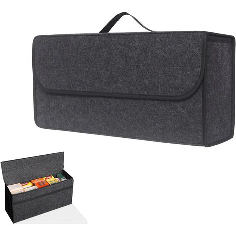 Faltbarer und stabiler Kofferraum-Organizer, rutschfestes Design mit Klettverschlüssen, Filzmaterial für ultimative Aufbewahrung und Organisation im Auto, Autozubehör (1/5)
