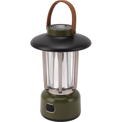Campinglaterne mit 3 Beleuchtungsmodi, verschiedenen Stromversorgungsoptionen, tragbare LED-Campinglampe für Rasen, Feuerstelle und Outdoor-Aktivitäten (Grün) (1/5)