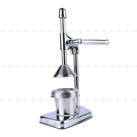 Presse à citrons Manuel en Acier Inoxydable Extracteur de jus d'orange et citron avec pieds anti-dérapants (1 tasse) - Récipient filtrant amovible (1/5)