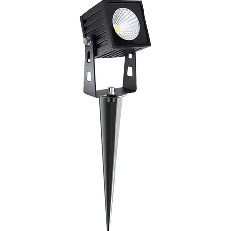 Spot LED carré ZAS Beneito 7W IP65, couleur noir