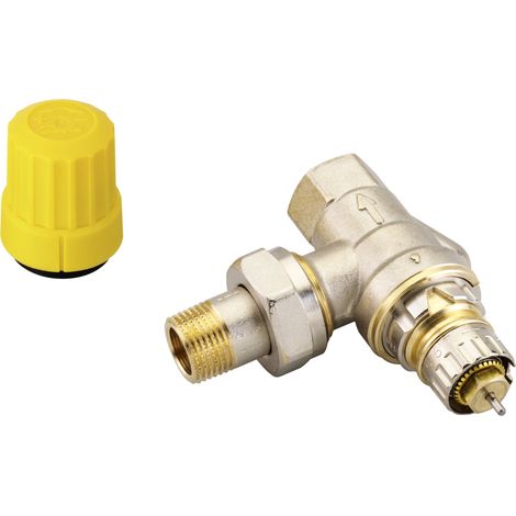 Danfoss Ventilgehäuse RA-UR 10 R 3/8", Eckausführung, matt vernickelt (1/4)