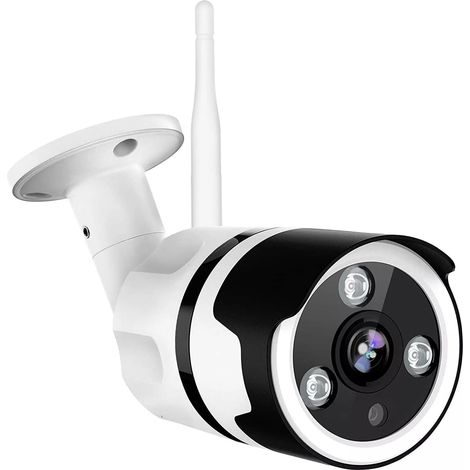 WLAN-Überwachungskamera für den Außenbereich, Full HD 1080p Videoüberwachung kompatibel mit Alexa, WLAN-Webcam mit Nachtsicht, Bewegungserkennung usw. (1/4)