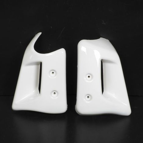 Paire d'écopes de radiateur blanche pour mobylette Peugeot 103 (1/5)