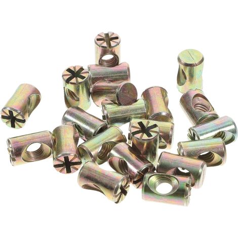 Écrou cylindrique M6 x 15 mm pour meubles, alliage de zinc, lot (1/5)