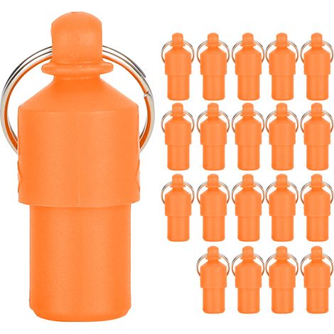 20 pendentifs anti-perte pour animaux, plastique orange, 3 cm de long, pour chien et chat (1/5)