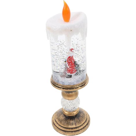 Lampe Bougie De Noël Décorative Lampe De Chevet Romantique Veilleuse Led Forme De Bougie Ornement De Table Pour Fête De Noël (1/5)