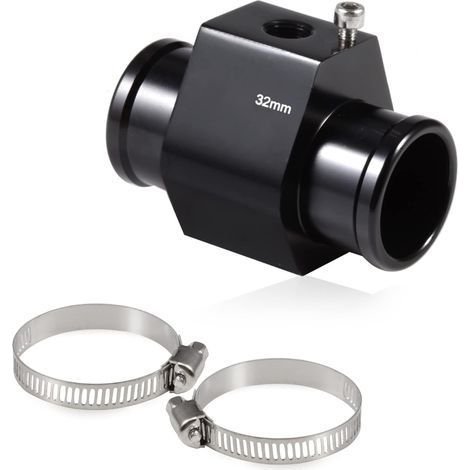 Adaptateur capteur température liquide refroidissement 32 mm, adaptateur radiateur avec 2 colliers de serrage inox, adaptateur de tuyau (1/5)