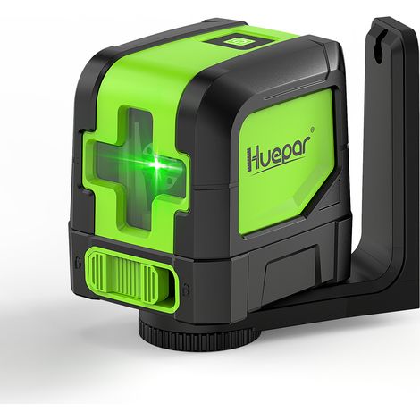 Huepar Niveau Laser Croix Vert, avec Auto-nivellement et Fonction d'inclinaison pour DIYer, H110°/ V110° Angle de couverture, Distance de Travail 15m, Support Magnétique Incluse - 9011G (1/5)