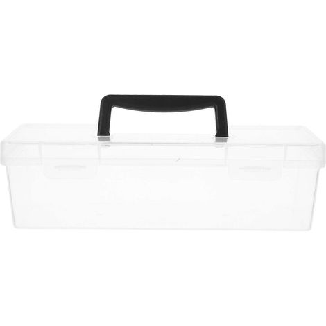 Boîte de rangement pour petites pièces avec couvercle transparent, boîte à outils portable pour écrous et boulons, mini boîte à outils pour loisirs créatifs et fournitures de bureau, ruban adhésif déc (1/3)