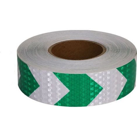 Ruban réfléchissant, 1 rouleau de 25 m x 5 cm, adhésif imperméable, haute visibilité, bande réfléchissante d'avertissement de sécurité (1/3)