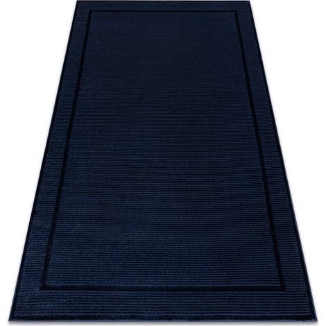 Tappeto AURA J2659A blu scuro - Cornice, linee strutturale, moderno blue 180x270 cm (1/5)