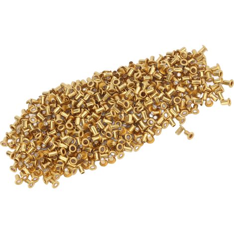 Rivets creux, rivets traversants, raccords en cuivre, bagues d'aération, bouchons traversants pour tubes monoblocs, 500 pièces/paquet, 1,5 x 3 x 2,5 mm (1/5)