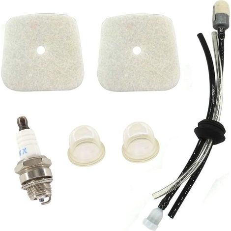 Filtre à air et filtre à essence avec tuyau de carburant, bougie d'allumage, pompe d'amorçage pour Echo SRM2100 SRM 2400 SRM230 Fuxtec débroussailleuse coupe-bordure (1/5)