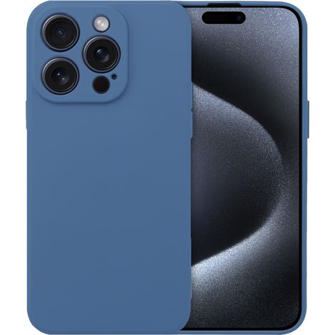Custodia per iPhone 15 Pro Max, in silicone leggero, blu navy (1/5)