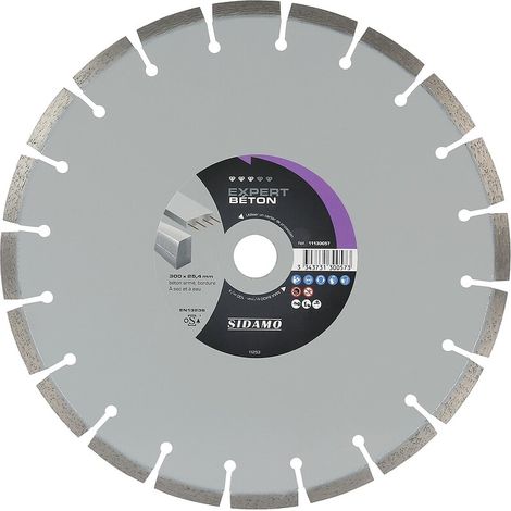Disque à tronçonner diamant Saint-Martin Ø 230 épaisseur 2.4 mm alésage 22.2 mm - SIDAMO