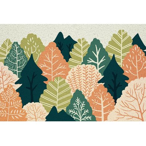 LAN Couleurs d'automne et ombres éparses - Panneau horizontal 5080cm Cercle de soie Tapis de sol bouclé de style rustique, résistant à la saleté et à l'usure, découpable à volonté, antidérapant, gratt (1/4)