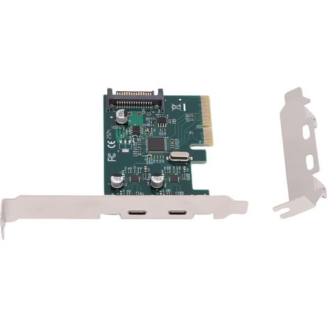 PCIe to USB 3.1 Gen 2 Expansion Card with 10 Gbps Bandwidth, PCI Express 3.0 x4 Card with 2 Type-C Ports, Ideal for Desktop PC Workstations (1/5)