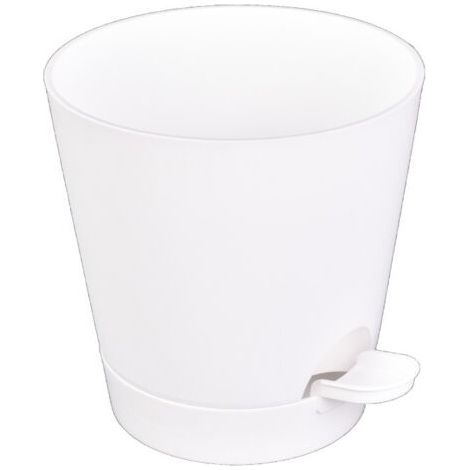 Pots de Fleurs avec Trous de Drainage et soucoupes, en Plastique, Pot de Plantation pour Plantes d'intérieur et d'extérieur,Blanc (1/5)