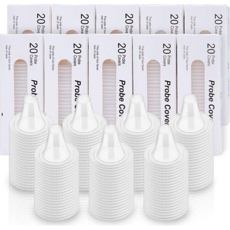 100 Stück für Braun Fieberthermometer Schutzkappen, Fieberthermometer Ohr, Ohrthermometer Ersatzschutzkappen für alle Braun Modelle Ohrthermometer und andere Arten von digitalen Thermometern (1/5)