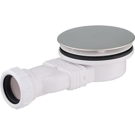 Bonde de douche ultra plate pour receveur extra plat – Évacuation avec tube PVC Ø40 mm, débit 41 L/min (1/4)
