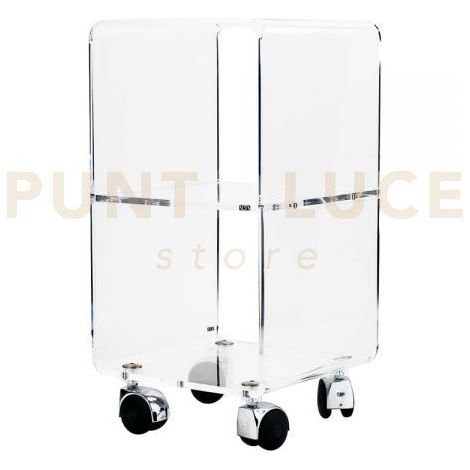 CARRELLO VEGA "MULTY XS" IN CRISTALLO ACRILICO TRASPARENTE