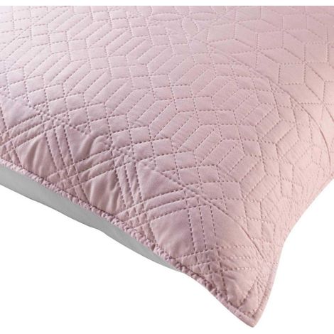 Housse de Coussin "Cottage" 45x45cm Rose & Gris