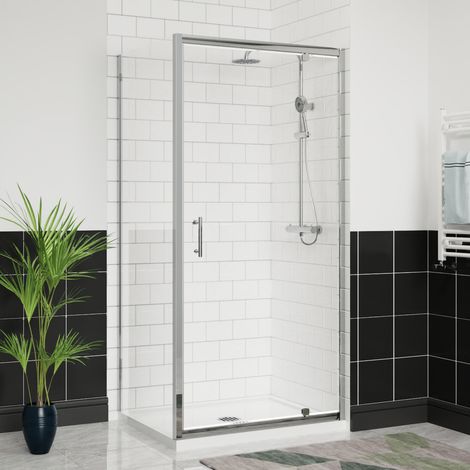 Aquariss Pivot Shower Door+Side Panel 900x1000 Chrome