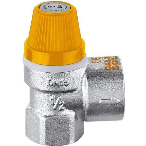 Valvola di sicurezza per impianti solari Caleffi 253  2,5 bar - 1/2" F x 3/4" F